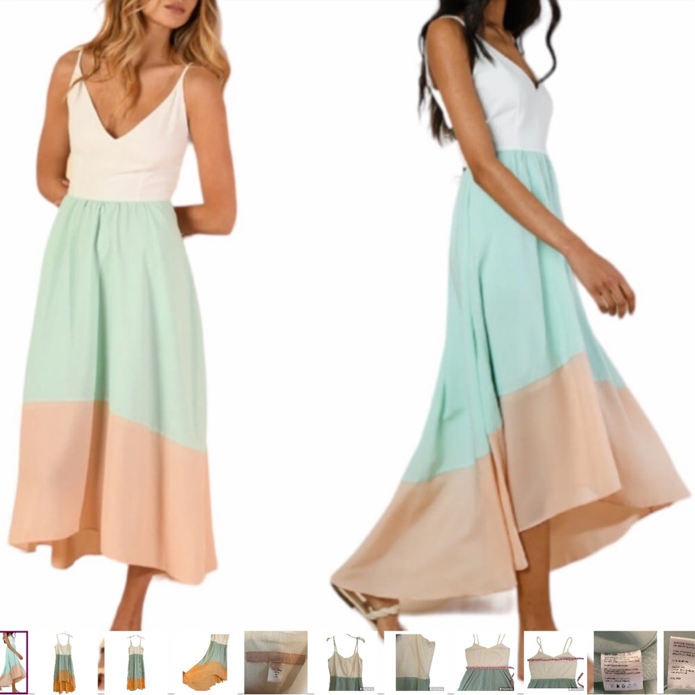 ANTHROPOLOGIE Hutch Silk Color Block High Low Dress Size L. $35.00 - Picture 2 of 14